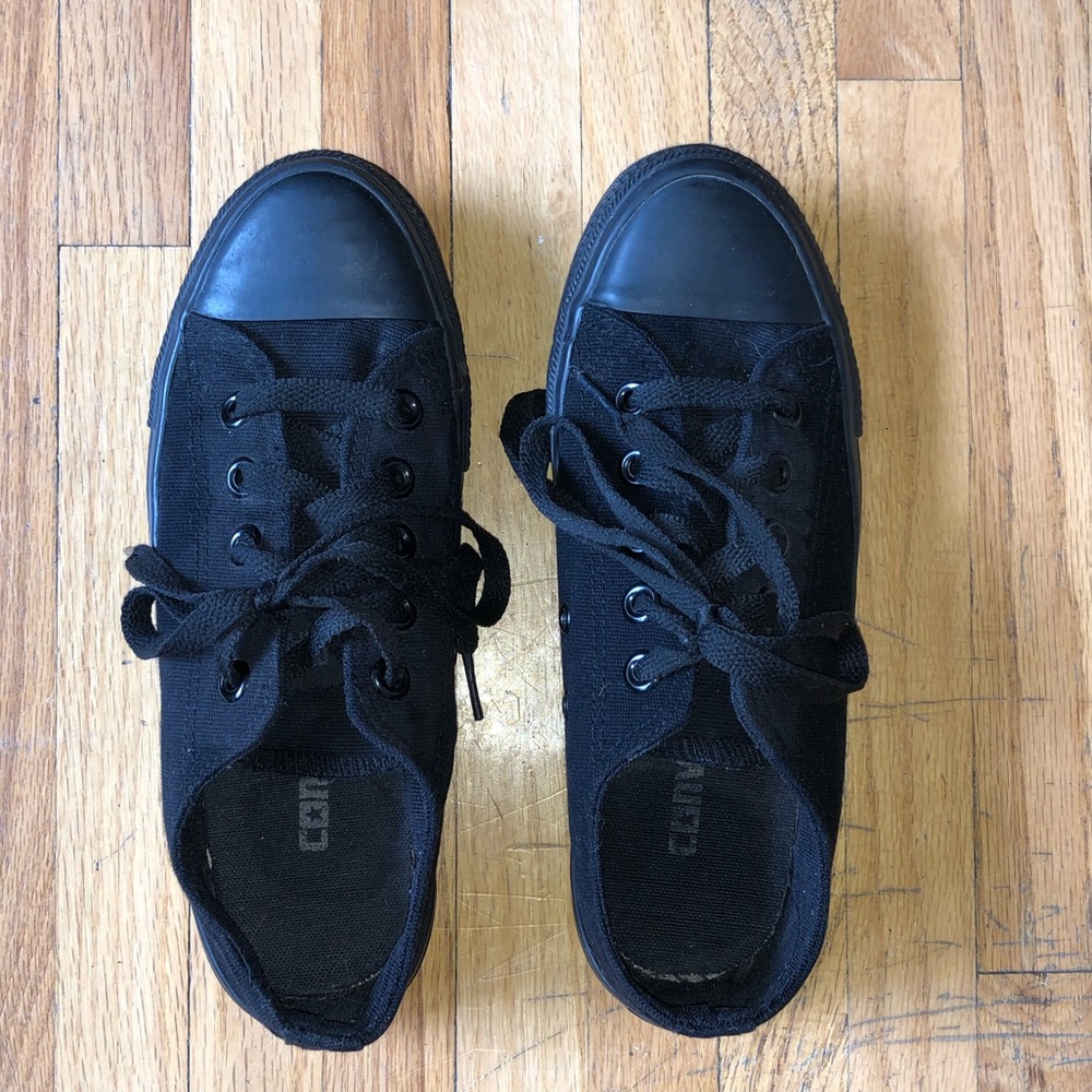 Sold- CONVERSE Black Chuck Taylors - Picture 5 of 9